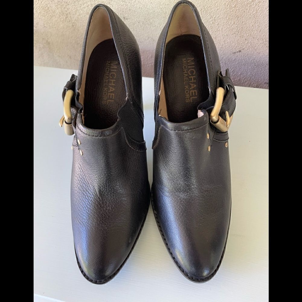 Michael Michael Kors Black Leather Booties